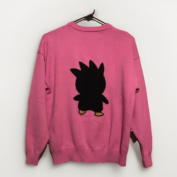 Hello Kitty & Friends Forever 21 Badtz-Maru Pink Knit Sweater Womens Size Small - Picture 2 of 6